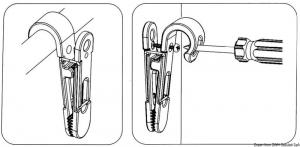 Clip per fissaggio oggetti vari